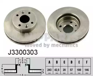 Тормозной диск NIPPARTS J3300303