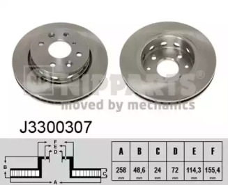 Тормозной диск NIPPARTS J3300307