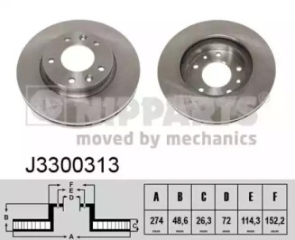 Тормозной диск NIPPARTS J3300313