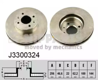 Тормозной диск NIPPARTS J3300324