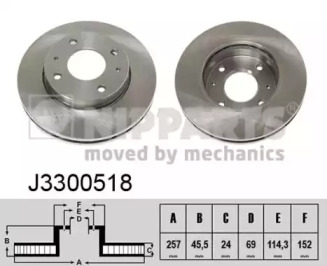 Тормозной диск NIPPARTS J3300518