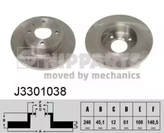 Тормозной диск NIPPARTS J3301038