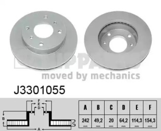 Тормозной диск NIPPARTS J3301055