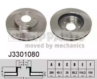 Тормозной диск NIPPARTS J3301080