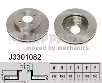 Тормозной диск NIPPARTS J3301082