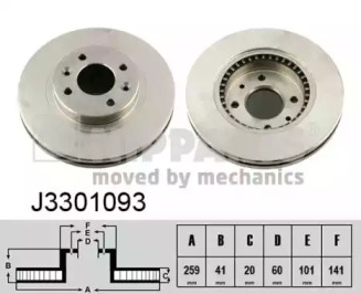 Тормозной диск NIPPARTS J3301093