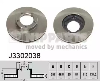 Тормозной диск NIPPARTS J3302038