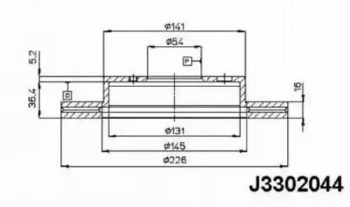 Тормозной диск NIPPARTS J3302044