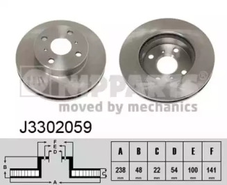 Тормозной диск NIPPARTS J3302059