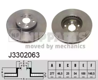 Тормозной диск NIPPARTS J3302063