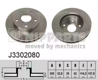 Тормозной диск NIPPARTS J3302080