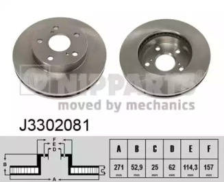 Тормозной диск NIPPARTS J3302081