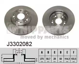 Тормозной диск NIPPARTS J3302082