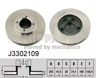 Тормозной диск NIPPARTS J3302109