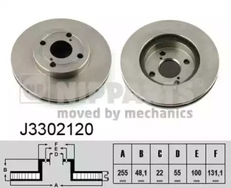 Тормозной диск NIPPARTS J3302120