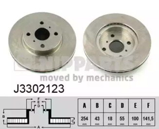 Тормозной диск NIPPARTS J3302123