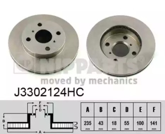 Тормозной диск NIPPARTS J3302124HC