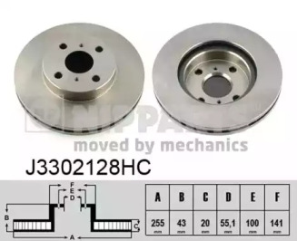 Тормозной диск NIPPARTS J3302128HC