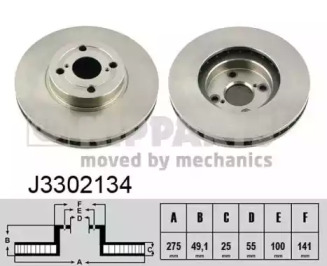 Тормозной диск NIPPARTS J3302134