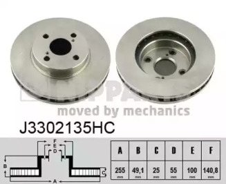 Тормозной диск NIPPARTS J3302135HC