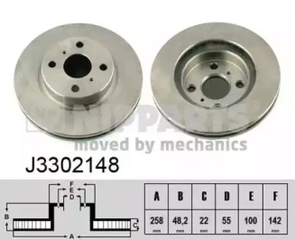 Тормозной диск NIPPARTS J3302148