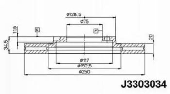 Тормозной диск NIPPARTS J3303034