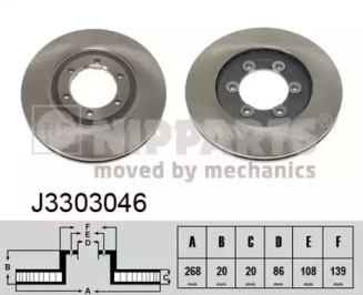 Тормозной диск NIPPARTS J3303046