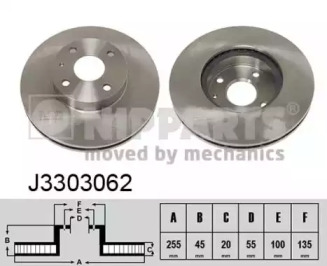 Тормозной диск NIPPARTS J3303062