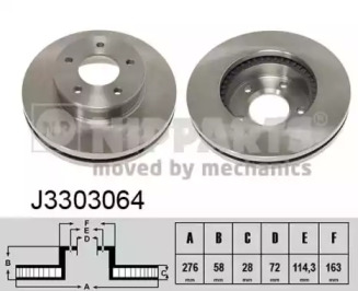 Тормозной диск NIPPARTS J3303064