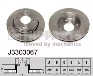 Тормозной диск NIPPARTS J3303067