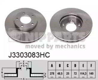 Тормозной диск NIPPARTS J3303083HC