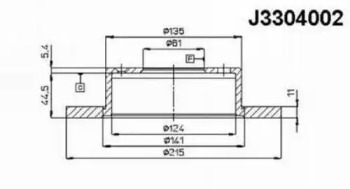 Тормозной диск NIPPARTS J3304002