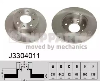 Тормозной диск NIPPARTS J3304011