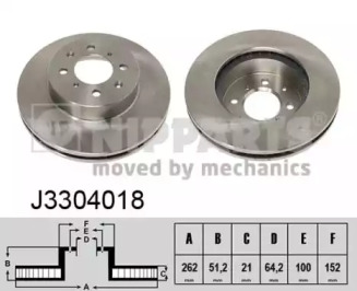 Тормозной диск NIPPARTS J3304018