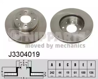 Тормозной диск NIPPARTS J3304019