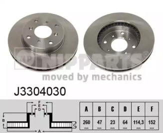 Тормозной диск NIPPARTS J3304030