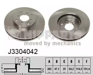 Тормозной диск NIPPARTS J3304042