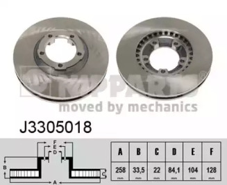 Тормозной диск NIPPARTS J3305018