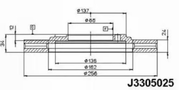 Тормозной диск NIPPARTS J3305025