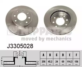 Тормозной диск NIPPARTS J3305028