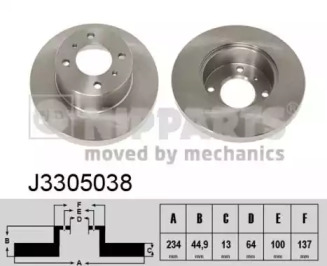 Тормозной диск NIPPARTS J3305038