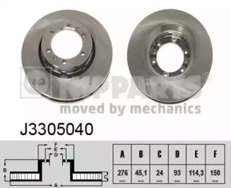 Тормозной диск NIPPARTS J3305040