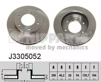 Тормозной диск NIPPARTS J3305052