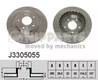 Тормозной диск NIPPARTS J3305055