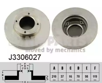 Тормозной диск NIPPARTS J3306027