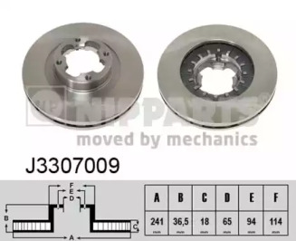 Тормозной диск NIPPARTS J3307009