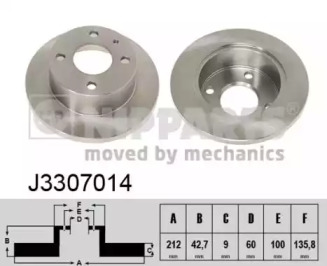 Тормозной диск NIPPARTS J3307014