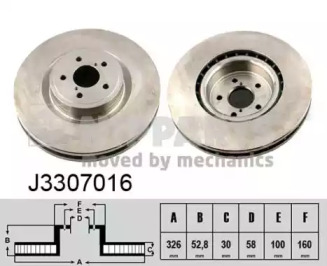 Тормозной диск NIPPARTS J3307016