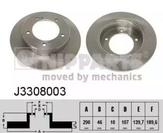 Тормозной диск NIPPARTS J3308003