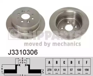 Тормозной диск NIPPARTS J3310306